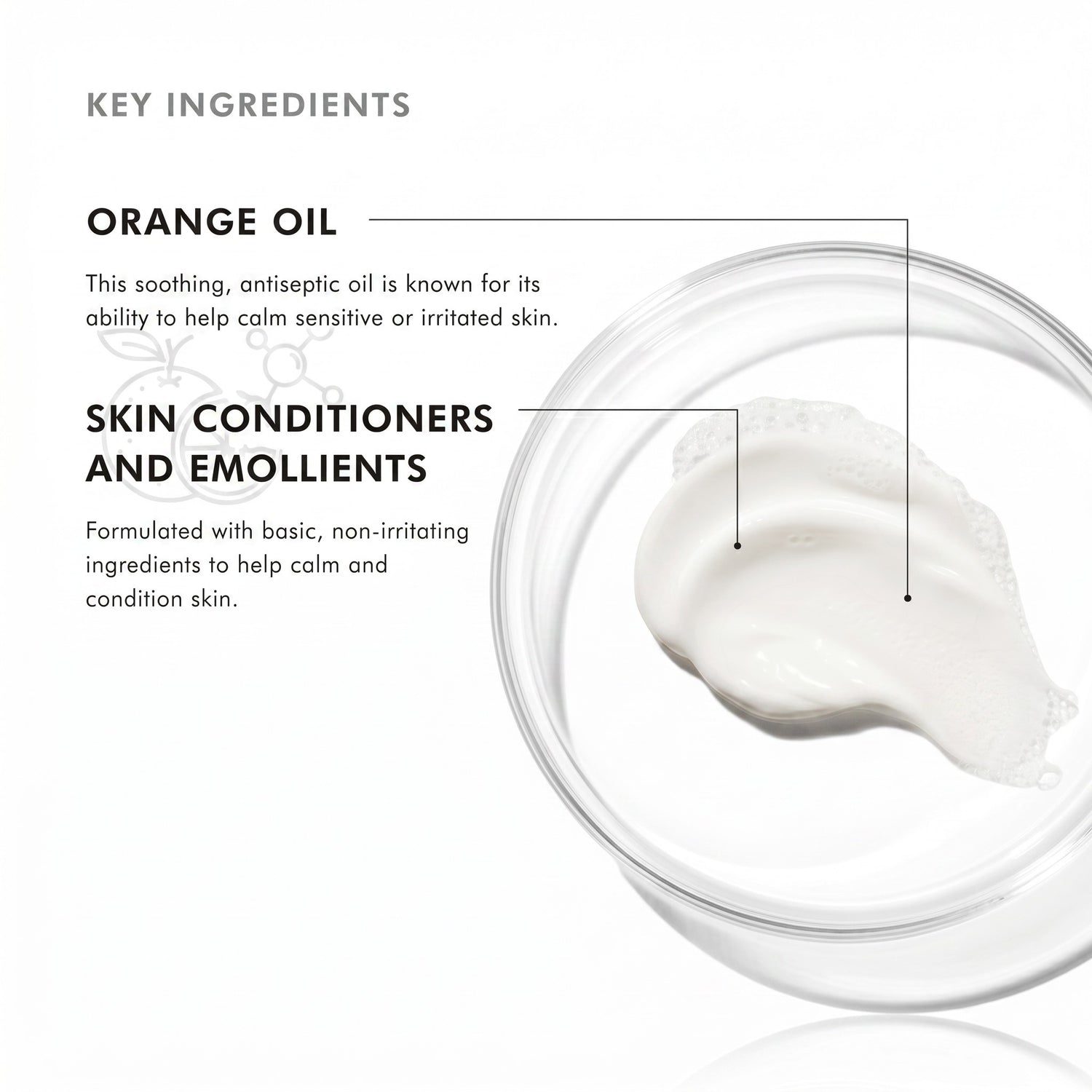 Shop Rescue Spa Gentle Cleanser creamy white texture with orange oil and skin conditioners for sensitive skin