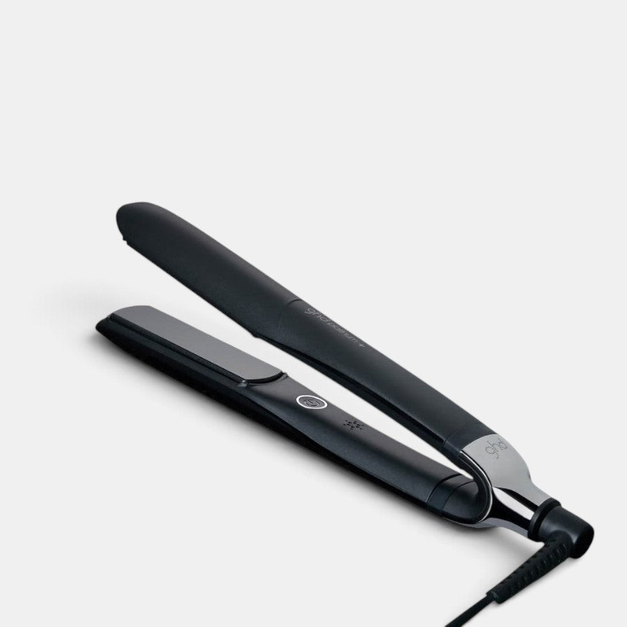Shop Rescue Spa ghd Platinum+ Styler flat iron in matte black with precision floating plates and wishbone hinge.