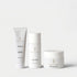 Shop Rescue Spa The Glow Trio skincare set featuring Danucera Cerabalm, D22 Tonic, and Master Mask in white bottles.