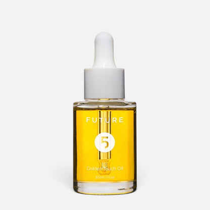 Shop Rescue Spa Future 5 Elements Golden Touch Oil in a clear glass dropper bottle for hydrating and anti-aging care.