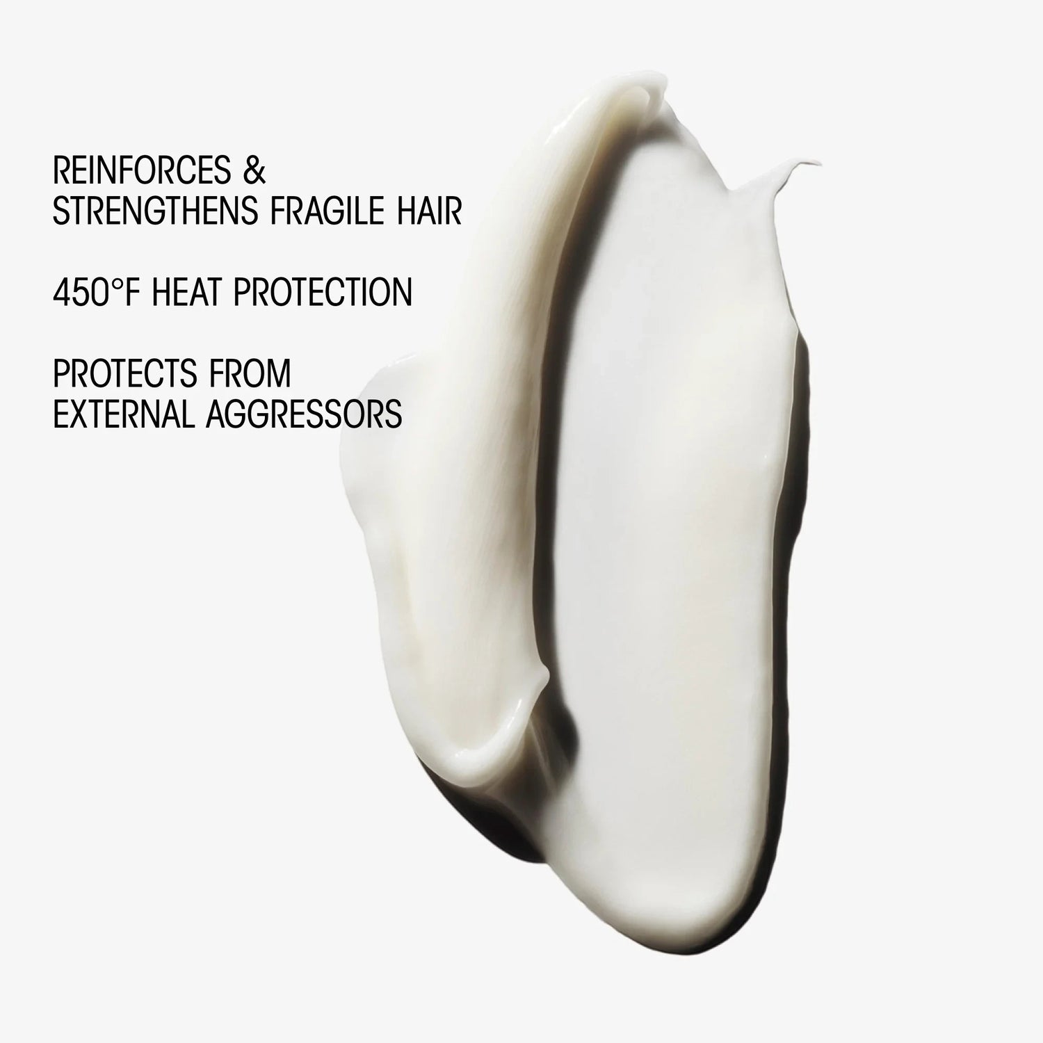 Shop Rescue Spa Hair Alchemy fortifying treatment serum white cream texture swatch on a clean white background