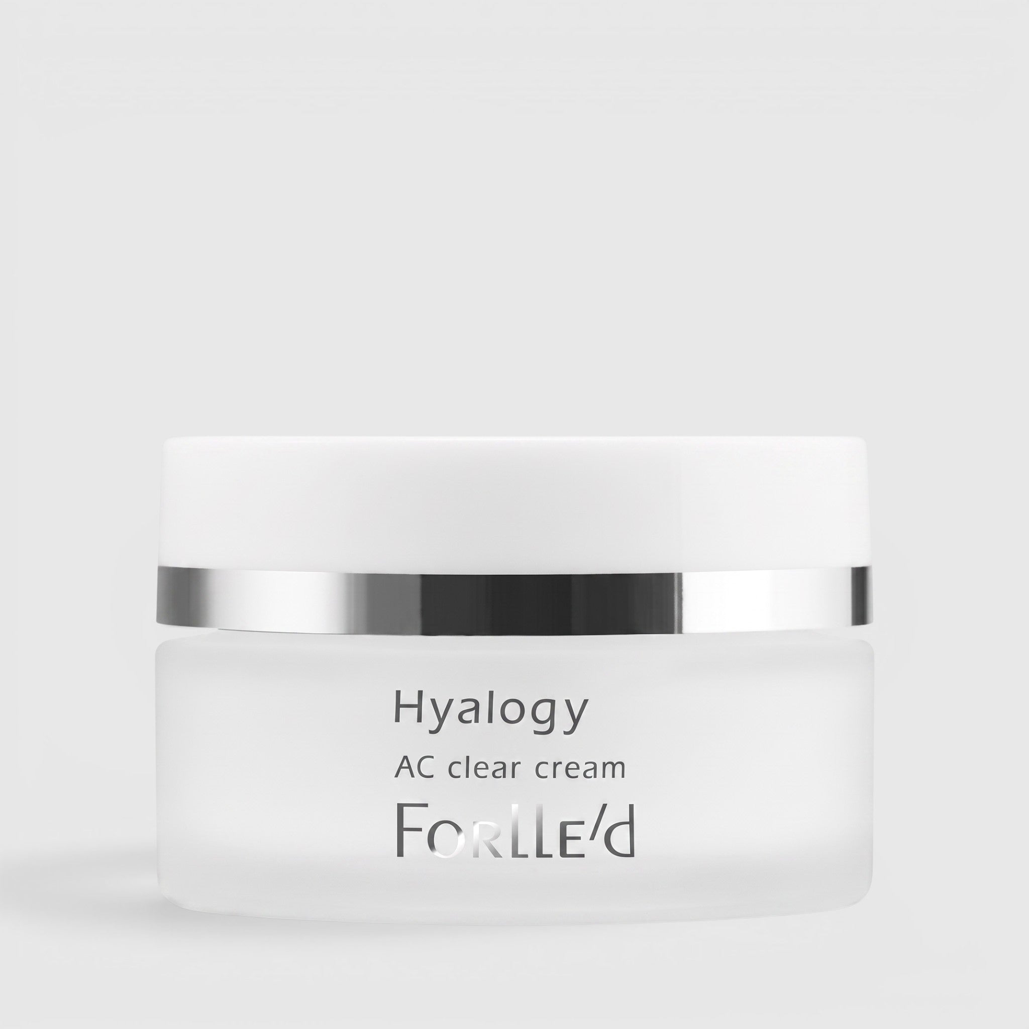 Shop Rescue Spa Hyalogy AC Clear Cream in a white frosted glass jar for blemish-prone skin.