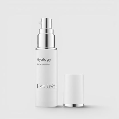 Shop Rescue Spa Hyalogy FH Essence anti-aging serum in a white 30ml pump bottle with a silver cap.