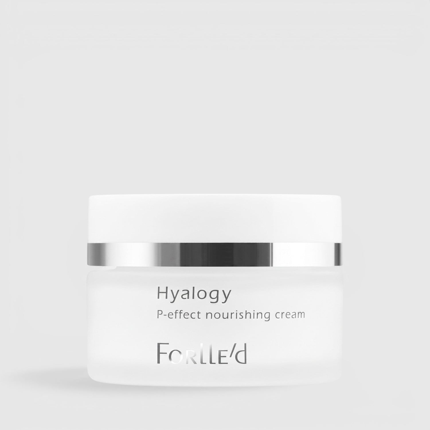 Shop Rescue Spa Hyalogy P-effect Nourishing Cream in a white frosted glass jar with a silver band