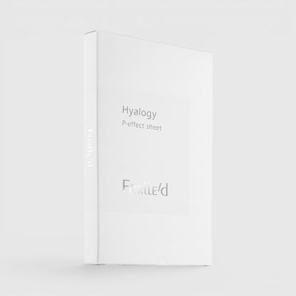Shop Rescue Spa Hyalogy P-effect Sheet eye mask packaging in a minimalist white box for skin rejuvenation.