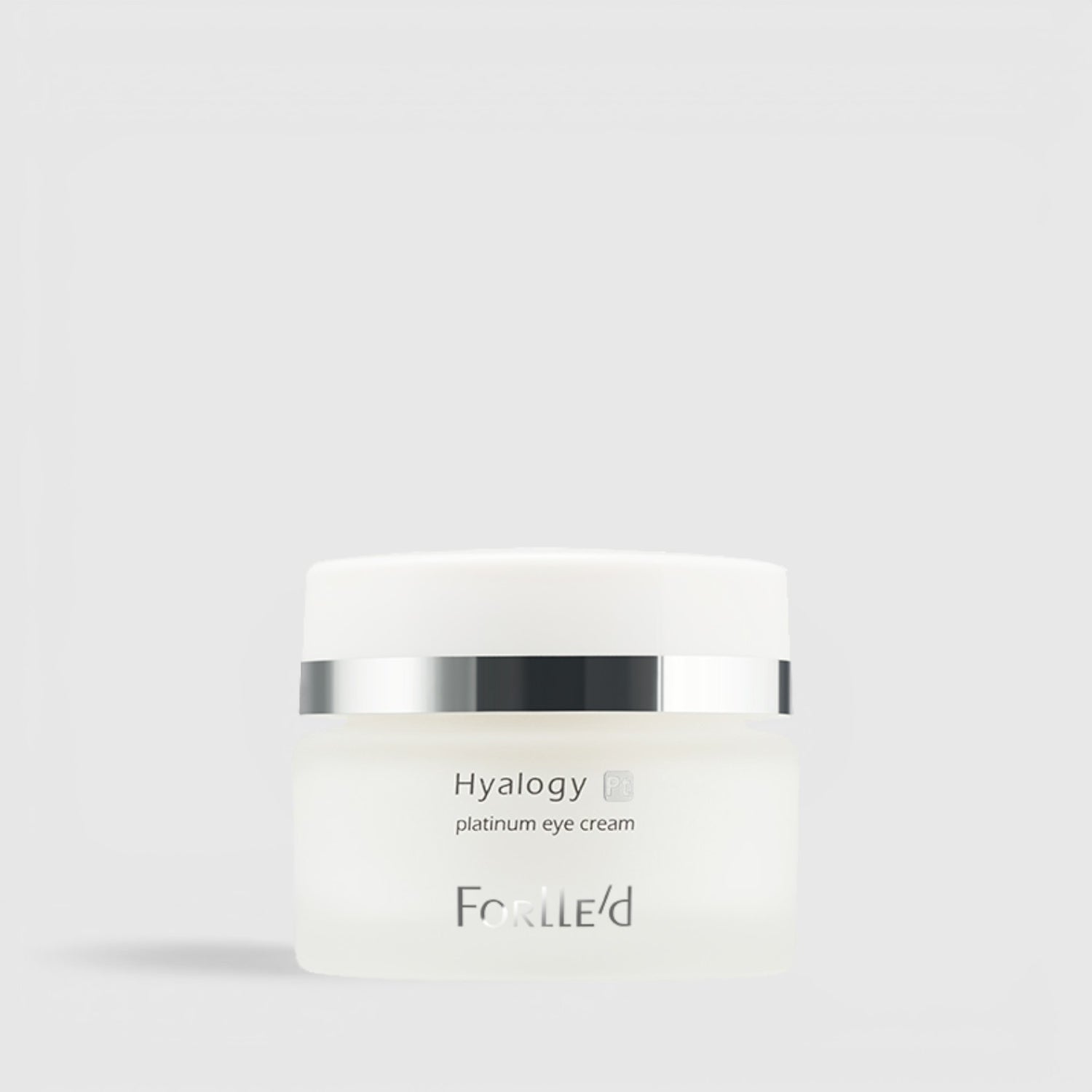 Shop Rescue Spa Hyalogy Platinum Eye Cream in a white jar for brightening and smoothing the delicate eye area.