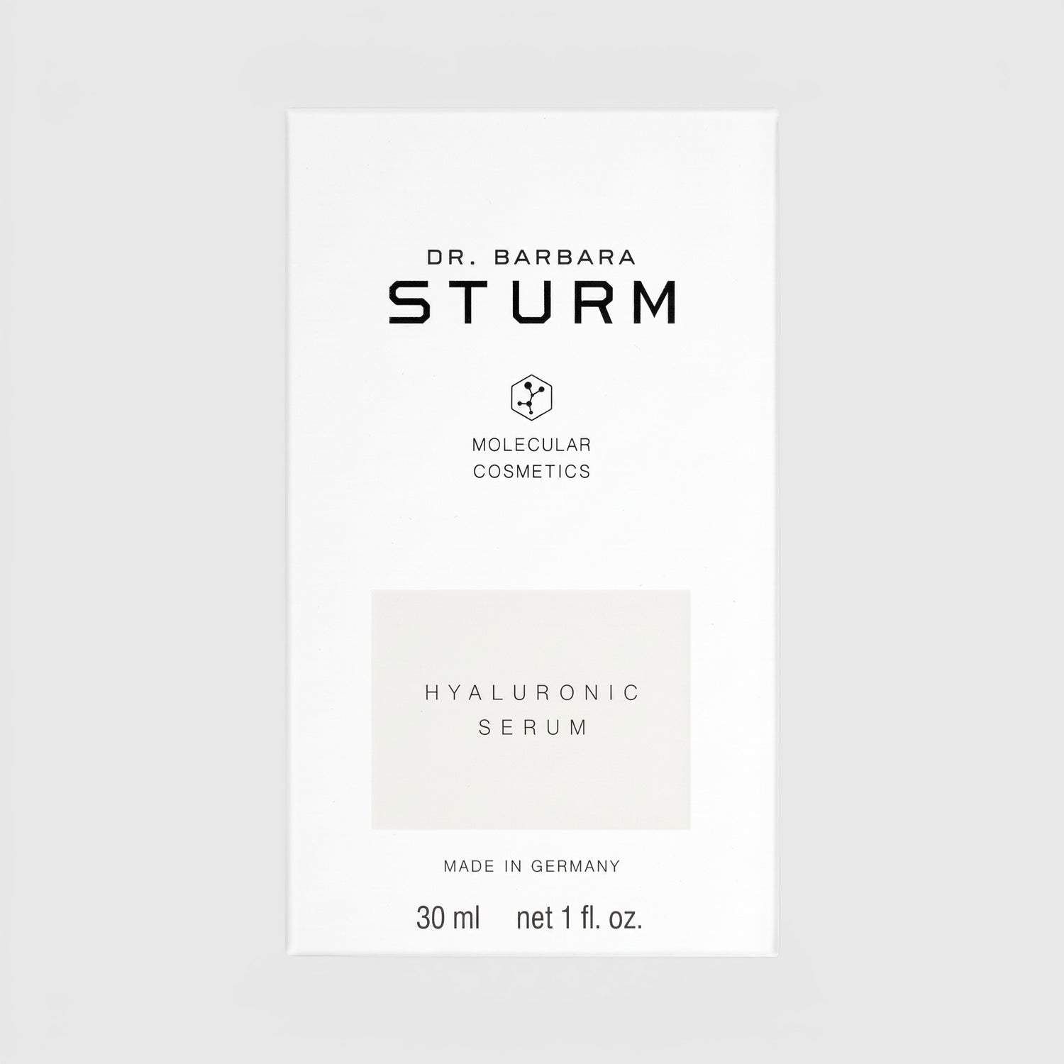 Shop Rescue Spa Dr. Barbara Sturm Hyaluronic Serum in a white 30ml box for intensive skin hydration.