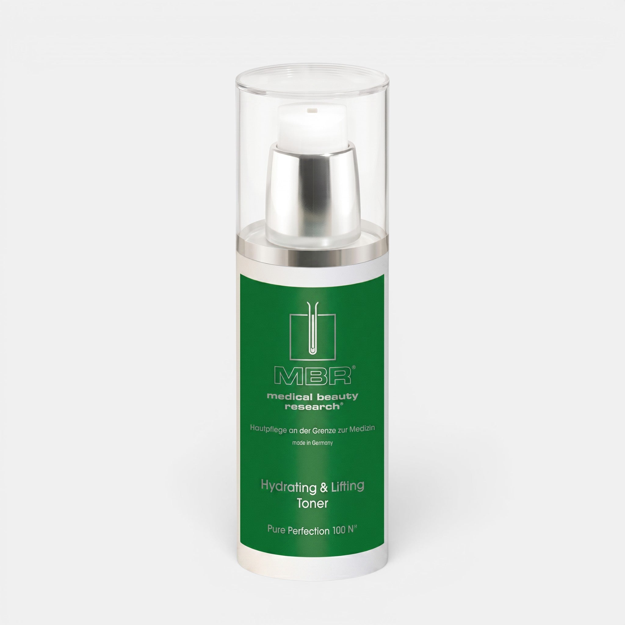 Shop Rescue Spa MBR Hydrating &amp; Lifting Toner in a white bottle with a green label and clear cap.