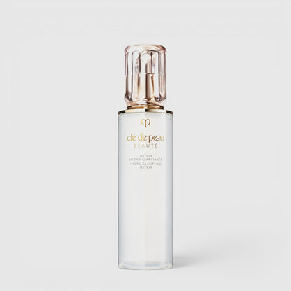 Shop Rescue Spa Clé de Peau Beauté Hydro-Clarifying Lotion in a sleek, clear bottle with a gold pump cap.