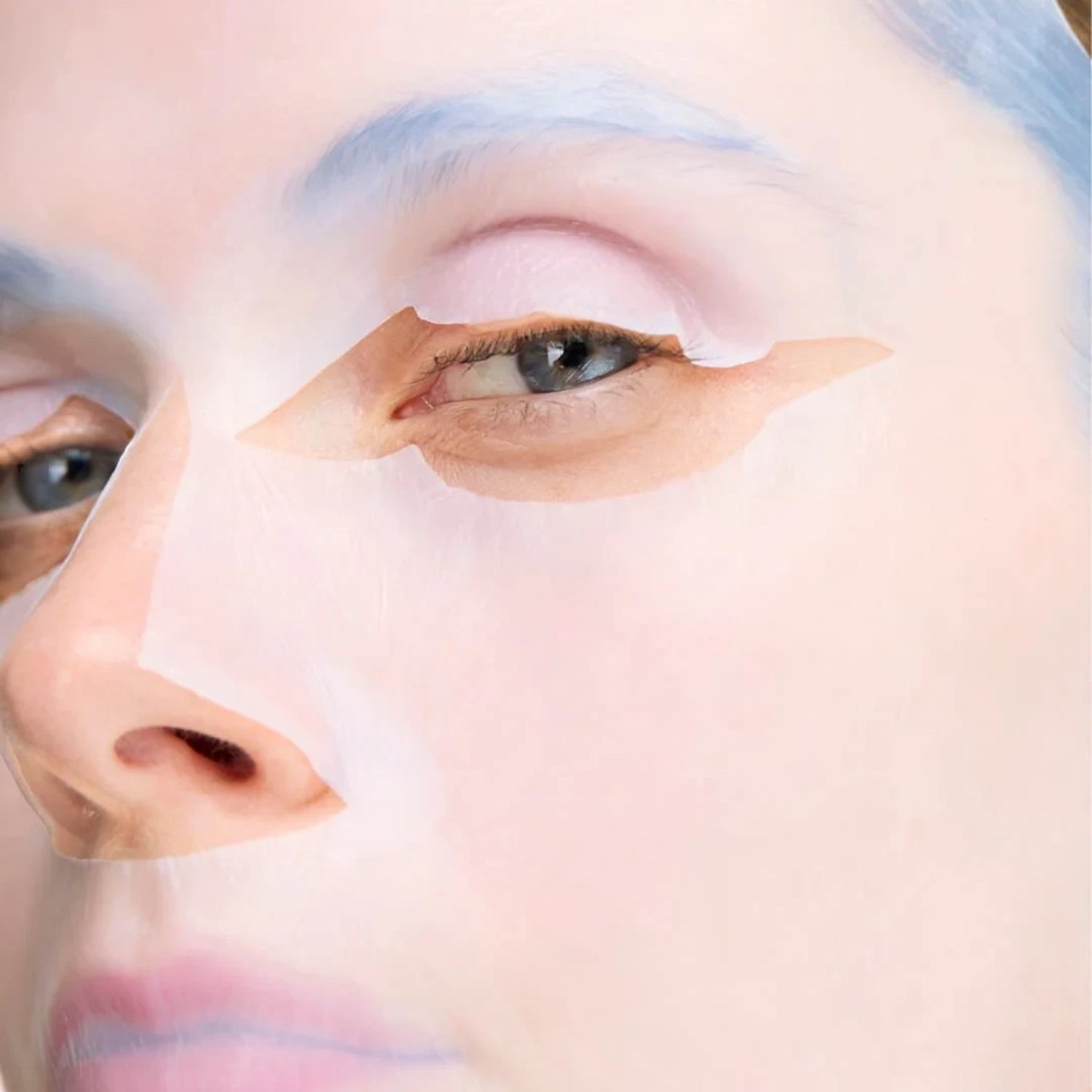 Shop Rescue Spa iMask Botolift coconut fiber sheet mask applied to a woman&