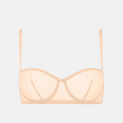 Shop Rescue Spa INDISCRETE beige underwire bandeau bra with removable straps and supportive side stays