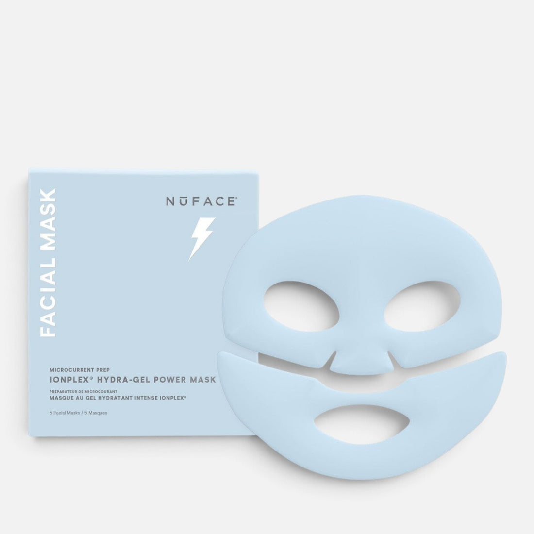 Shop Rescue Spa IonPlex Hydra-Gel Power Mask with cooling light blue hydrogel sheet mask and matching product box