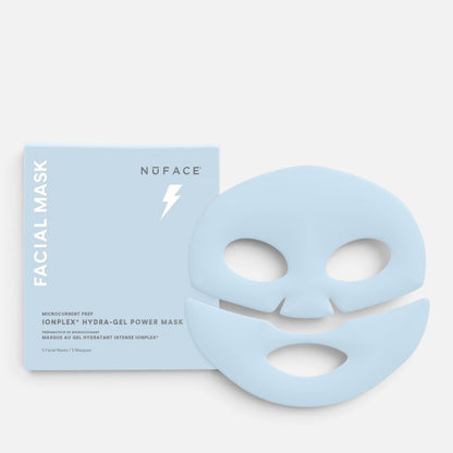 Shop Rescue Spa IonPlex Hydra-Gel Power Mask with cooling light blue hydrogel sheet mask and matching product box