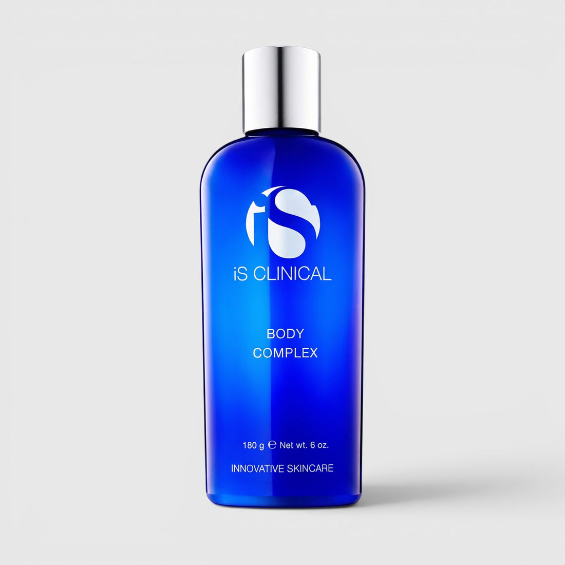 Shop Rescue Spa iS Clinical Body Complex hydrating body lotion in a blue bottle with silver cap.