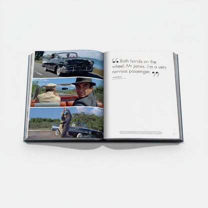 Shop Rescue Spa James Bond Cars book featuring classic cars and iconic movie scenes. Silk hardcover, 312 pages.