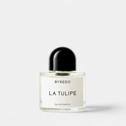 Shop Rescue Spa Byredo La Tulipe Eau de Parfum, a clear fragrance with a black cap.