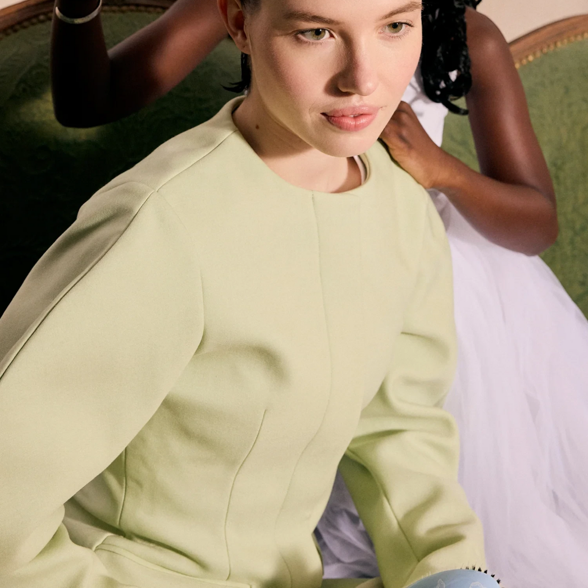 Shop Rescue Spa large boar bristle hair brush being used to style a model&