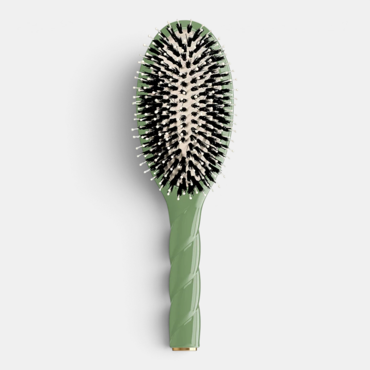 Shop Rescue Spa N.03 large essential soft hair brush with sage green twisted handle and boar bristle nylon mix