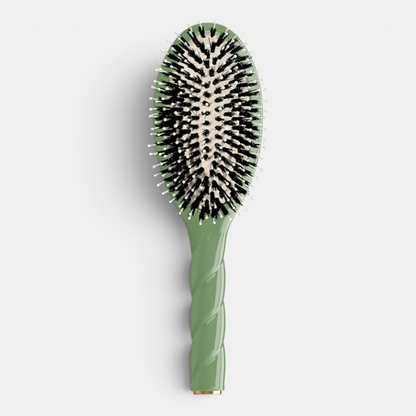 Shop Rescue Spa N.03 large essential soft hair brush with sage green twisted handle and boar bristle nylon mix