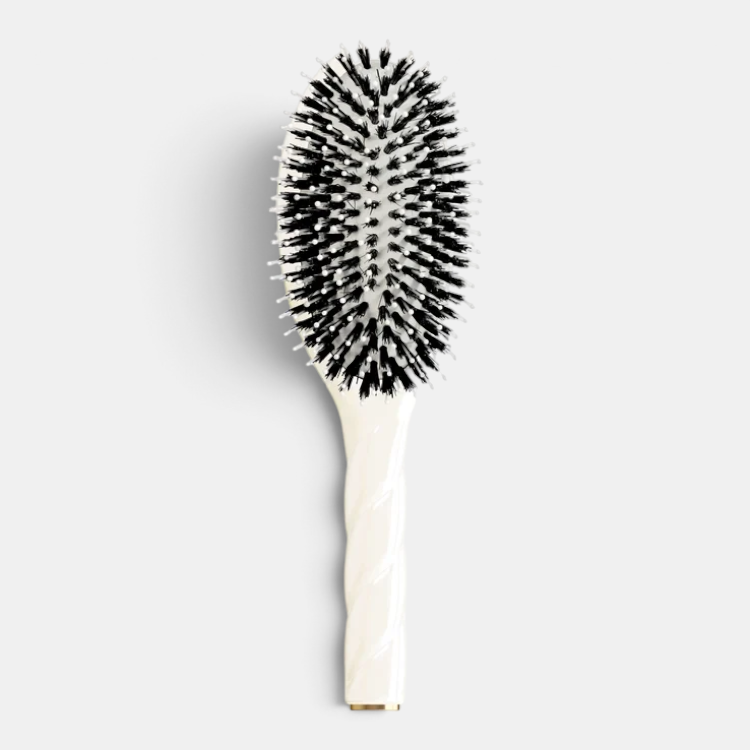 Shop Rescue Spa N.03 large hair brush with white twisted handle and mixed boar bristle and nylon fiber head