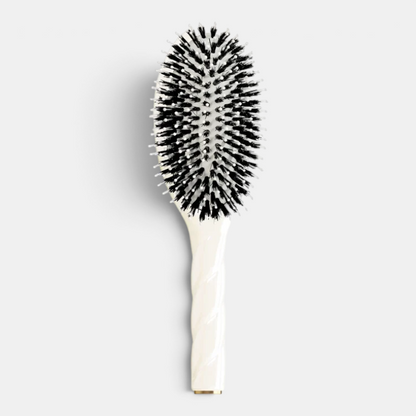 Shop Rescue Spa N.03 large hair brush with white twisted handle and mixed boar bristle and nylon fiber head