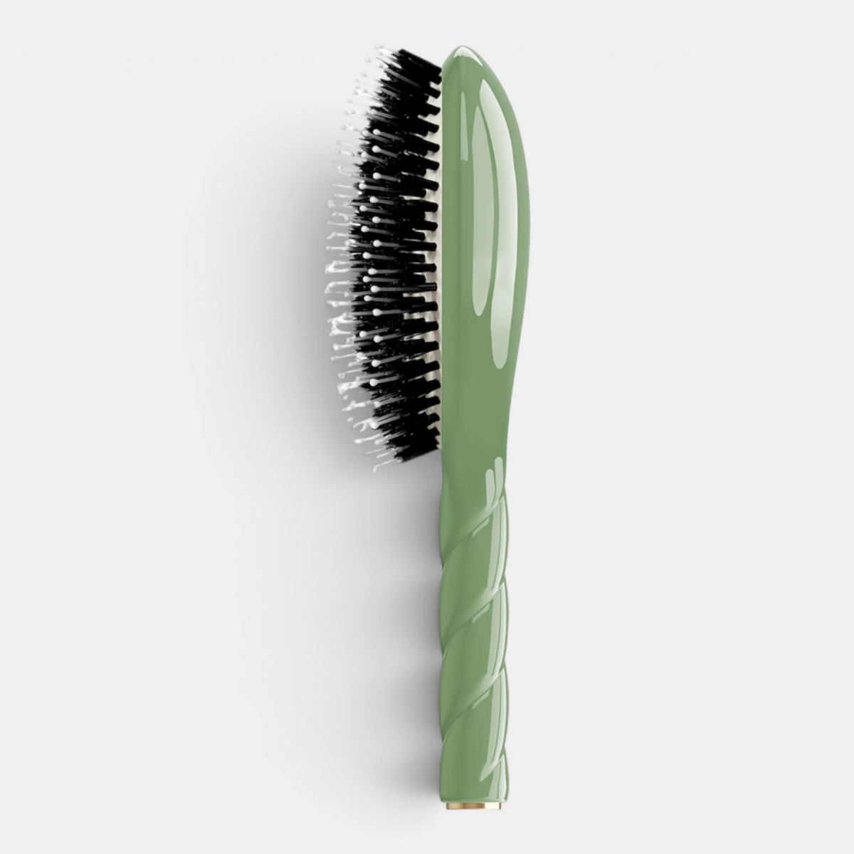 Shop Rescue Spa N.03 large essential soft hair brush in sage green with boar bristles and twisted handle design