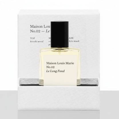 Shop Rescue Spa No.02 Le Long Fond perfume oil with hinoki wood, cedarwood, patchouli, and white musk notes. For him or her.