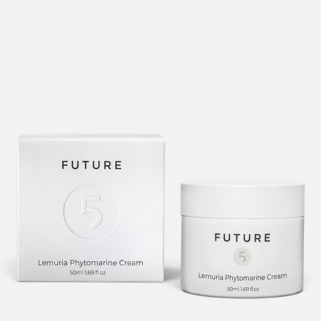 Shop Rescue Spa Lemuria Phytomarine Cream 50ml jar and white box packaging for hydrating and firming face treatment.