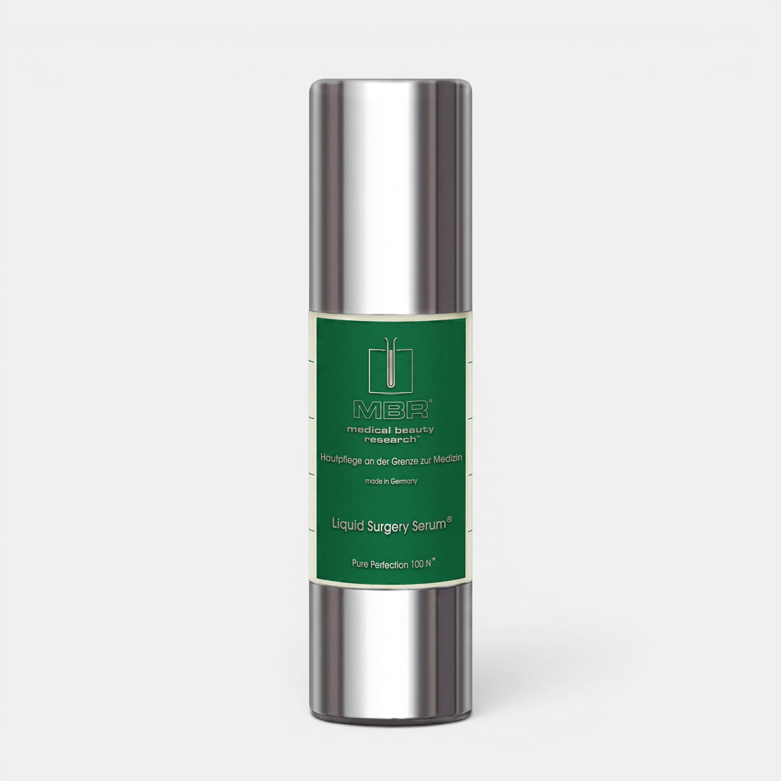 Shop Rescue Spa MBR Liquid Surgery Serum in a silver airless pump bottle with a green label for skin rejuvenation.