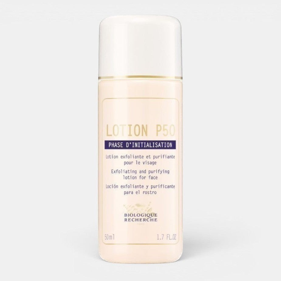 Shop Rescue Spa Biologique Recherche Lotion P50 exfoliating and purifying toner for face, 1.7 fl oz.