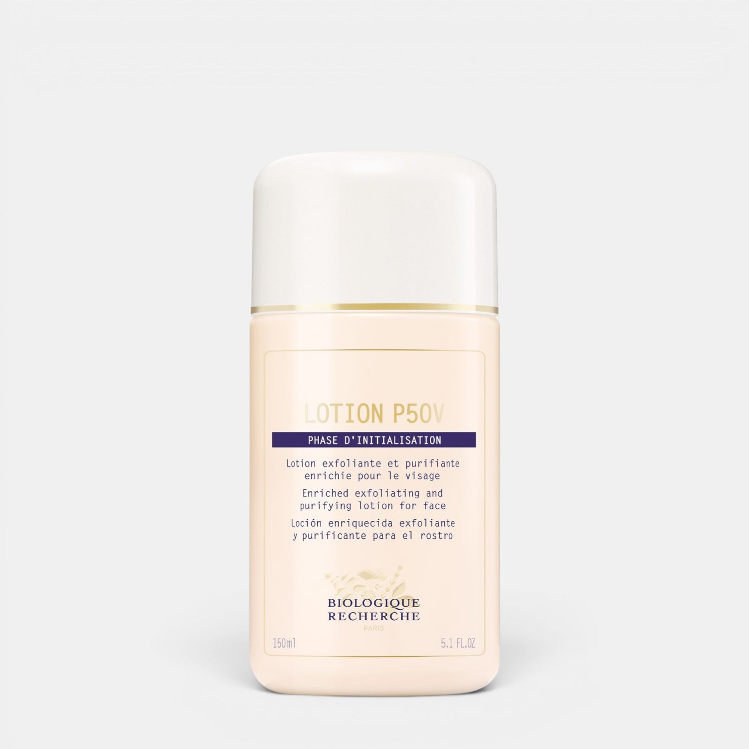 Shop Rescue Spa Biologique Recherche Lotion P50V vitamin-enriched exfoliating face toner in a 150ml bottle.