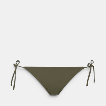 Shop Rescue Spa MALOU bikini bottom in olive green with adjustable side ties