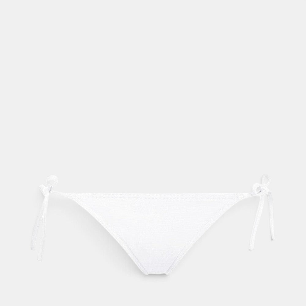 Shop Rescue Spa MALOU white bikini bottom with adjustable side ties and textured fabric