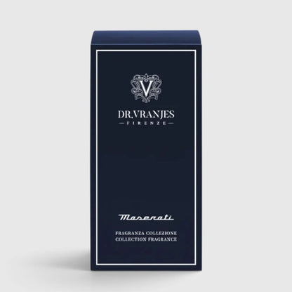 Shop Rescue Spa Maserati room diffuser box in dark blue with white branding and Dr. Vranjes Firenze logo
