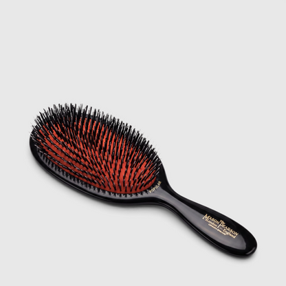 Shop Rescue Spa Mason Pearson Popular mixture hair brush with black handle and red rubber cushion for thick hair