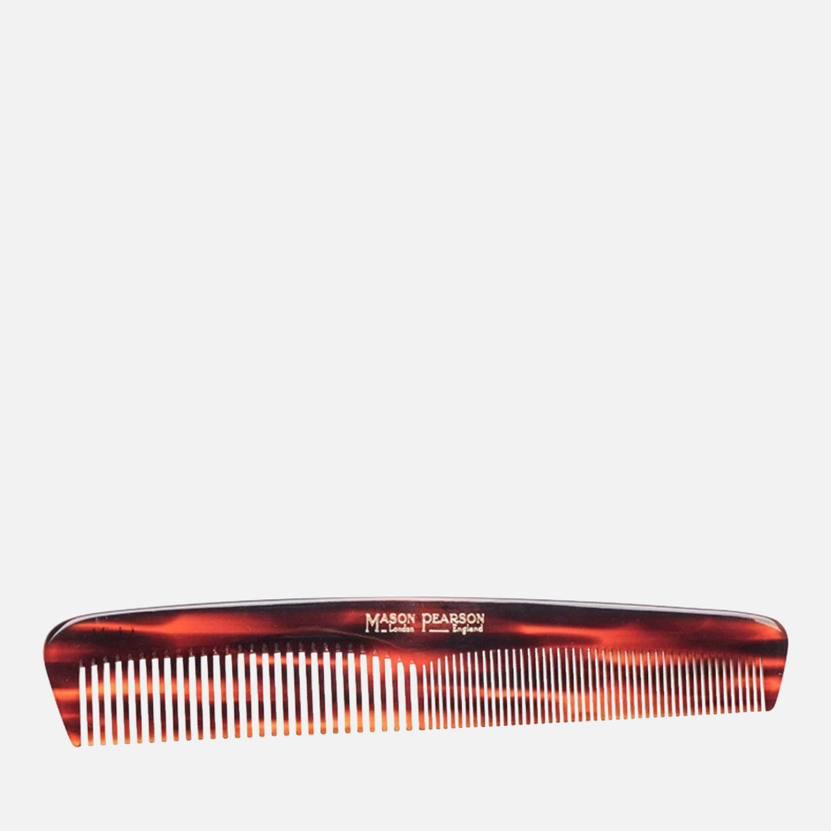 Shop Rescue Spa Mason Pearson Dressing Comb C1 in tortoiseshell cellulose acetate with fine and coarse teeth
