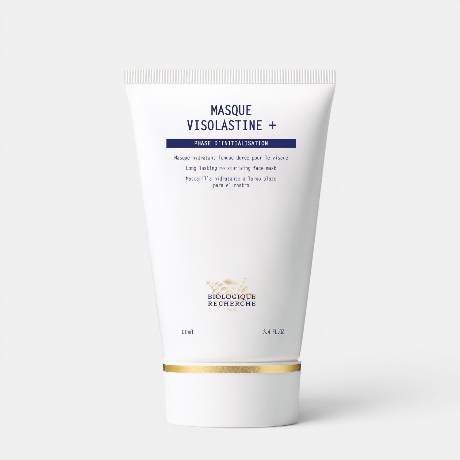 Shop Rescue Spa Biologique Recherche Masque Visolastine+ hydrating face mask in a white 100ml squeeze tube.