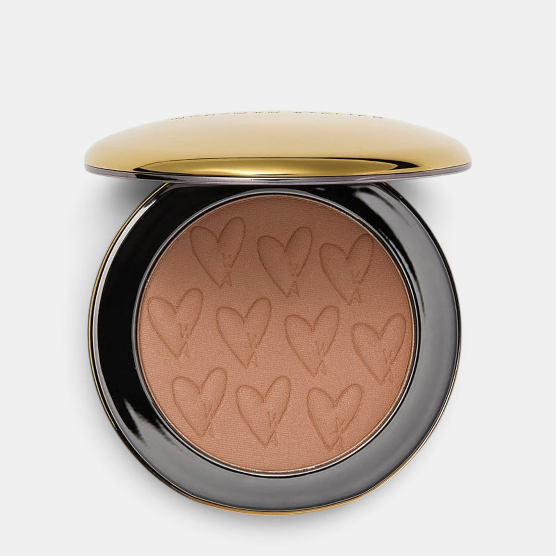 Shop Rescue Spa Beauty Butter Powder Bronzer in a round gold compact with a heart-embossed matte brown powder.