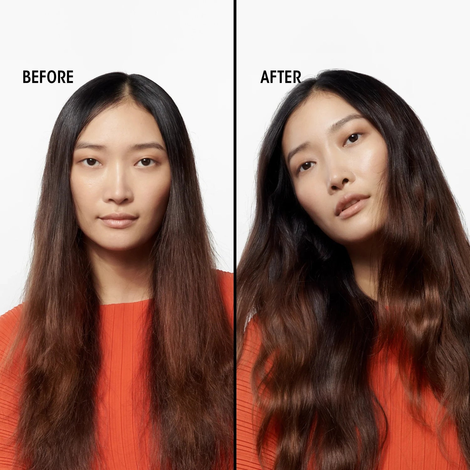Shop Rescue Spa Maximista Thickening Spray before and after results showing increased hair volume and lift