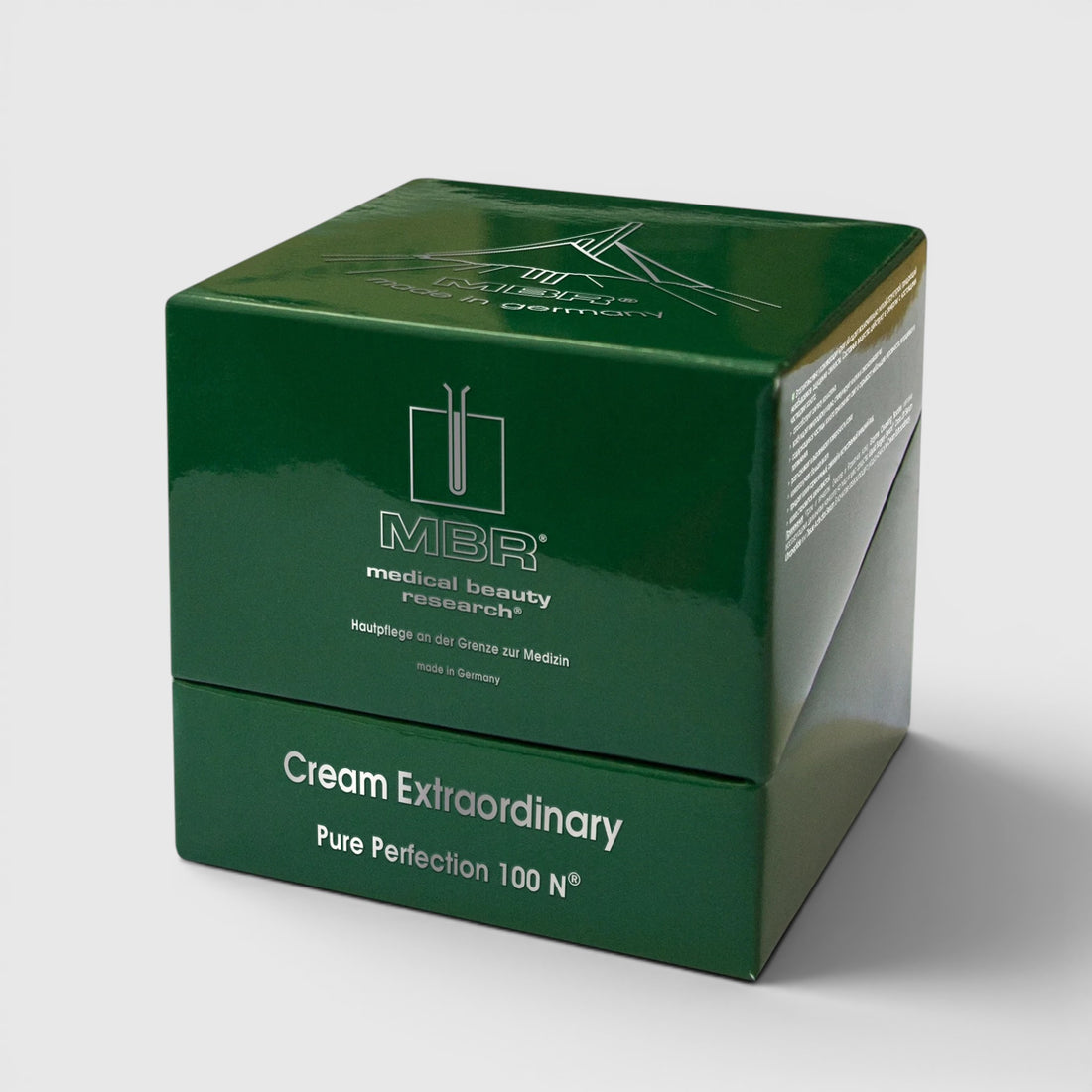 Shop Rescue Spa MBR Cream Extraordinary moisturizer in a dark green square luxury skincare box.