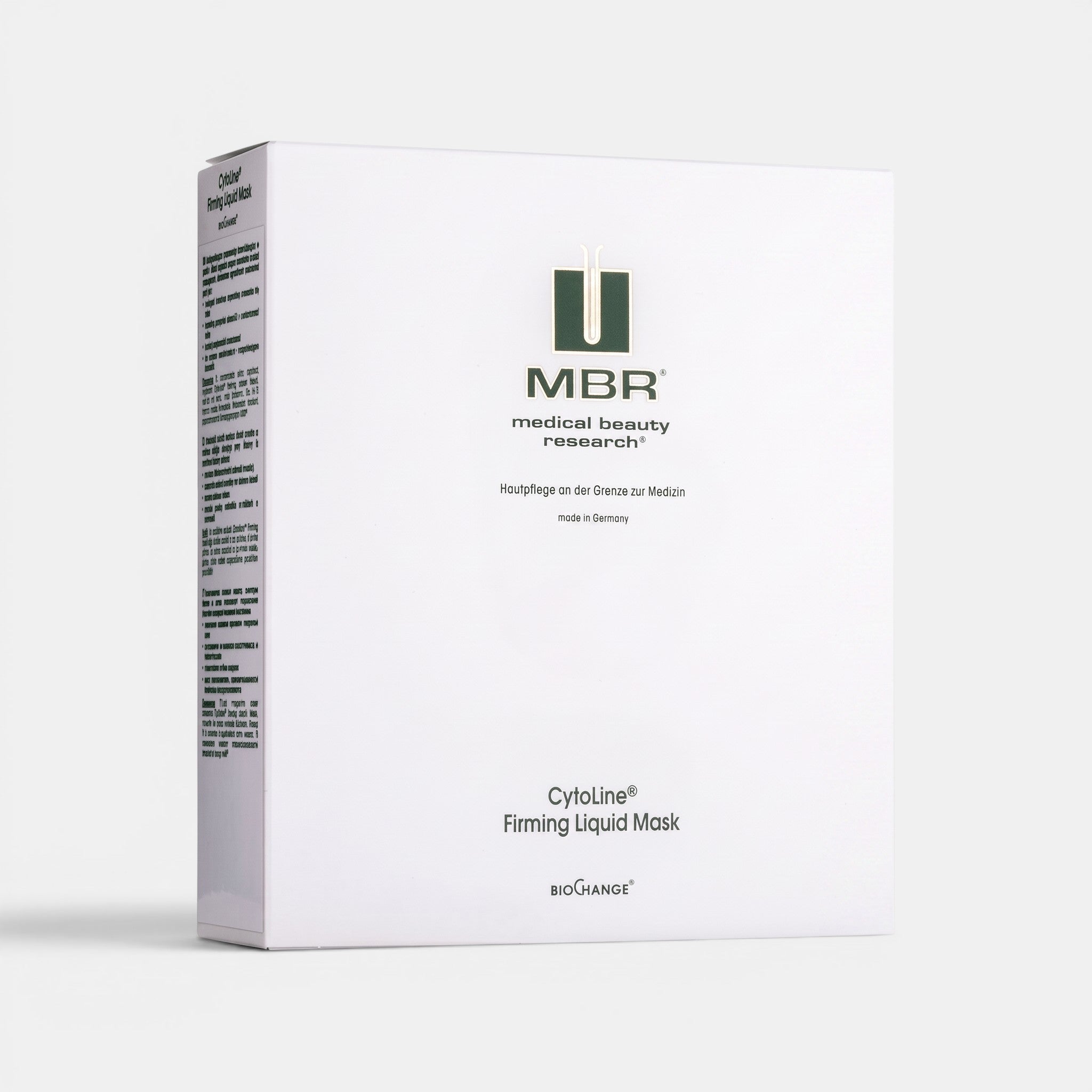 Shop Rescue Spa MBR CytoLine Firming Liquid Mask white skincare box featuring professional regenerating face treatment