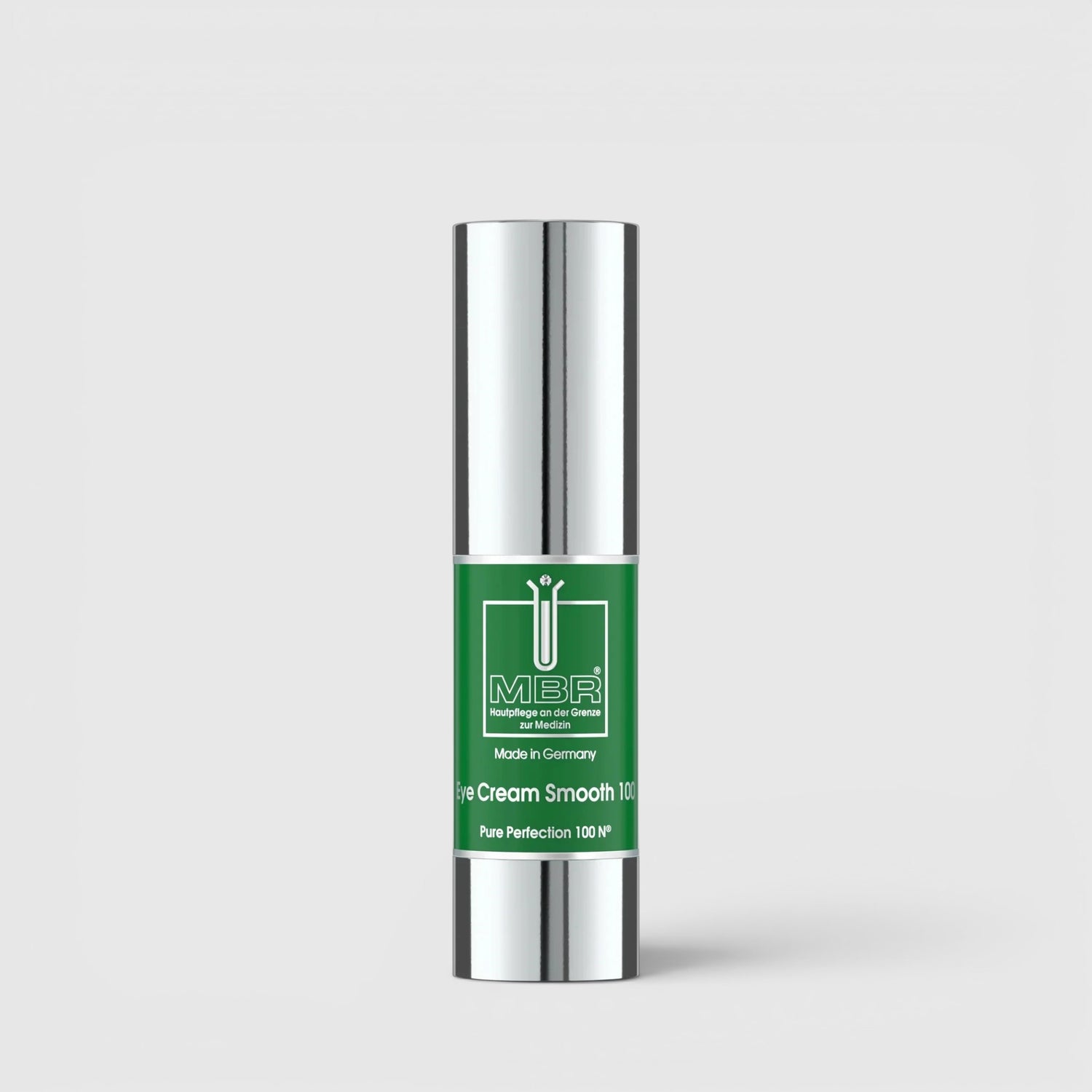 Shop Rescue Spa MBR Eye Cream Smooth 100 in a sleek silver and green pump bottle for firming and brightening eyes.