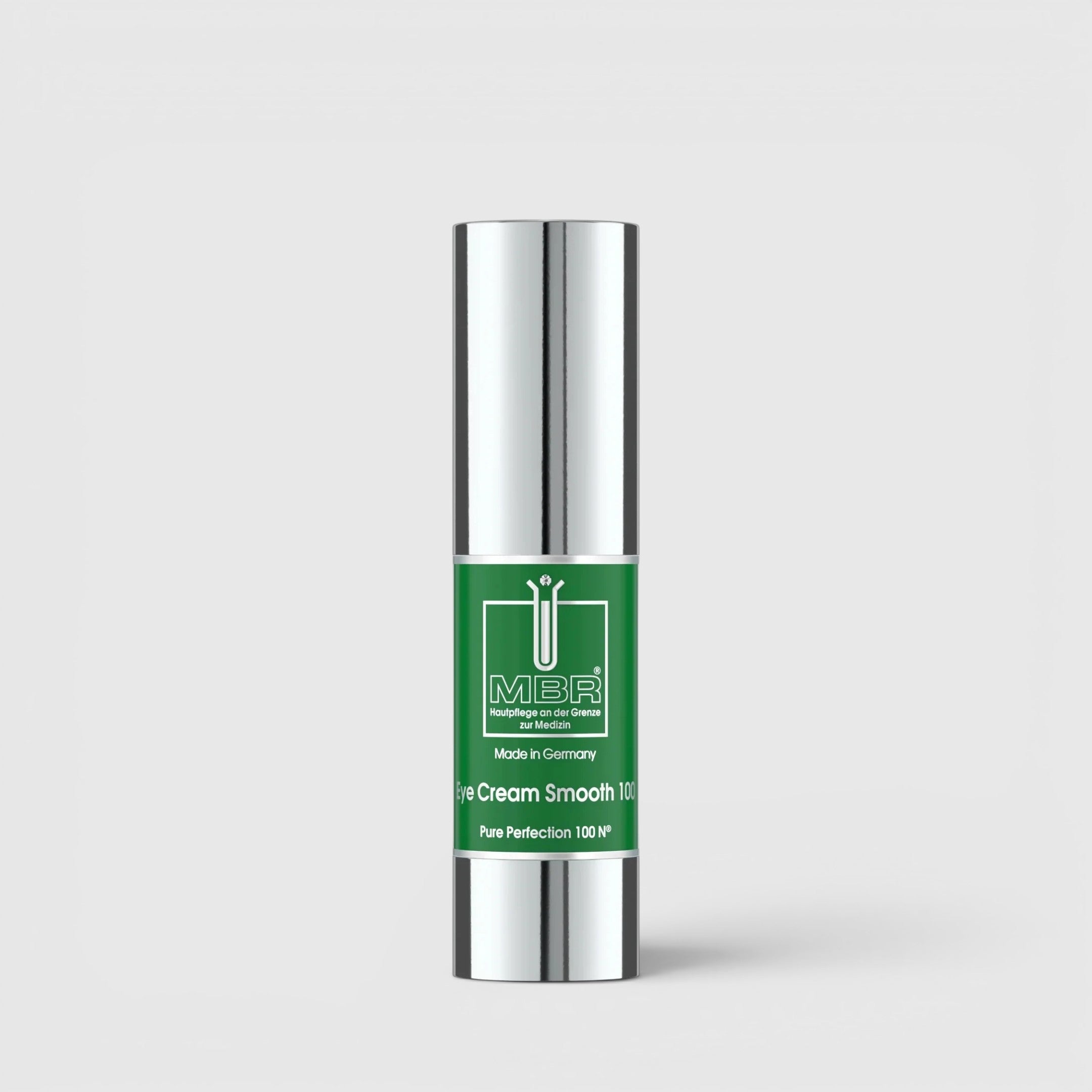 Shop Rescue Spa MBR Eye Cream Smooth 100 in a sleek silver and green pump bottle for firming and brightening eyes.