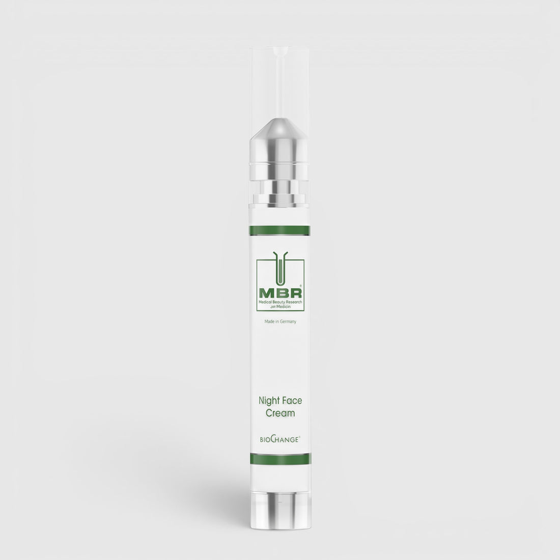 Shop Rescue Spa MBR Night Face Cream in a sleek white and silver pump bottle for overnight skin regeneration.