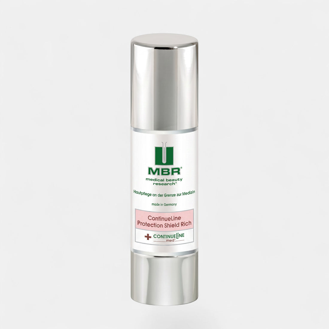 Shop Rescue Spa MBR ContinueLine Protection Shield Rich moisturizing face cream in a 50ml silver pump bottle