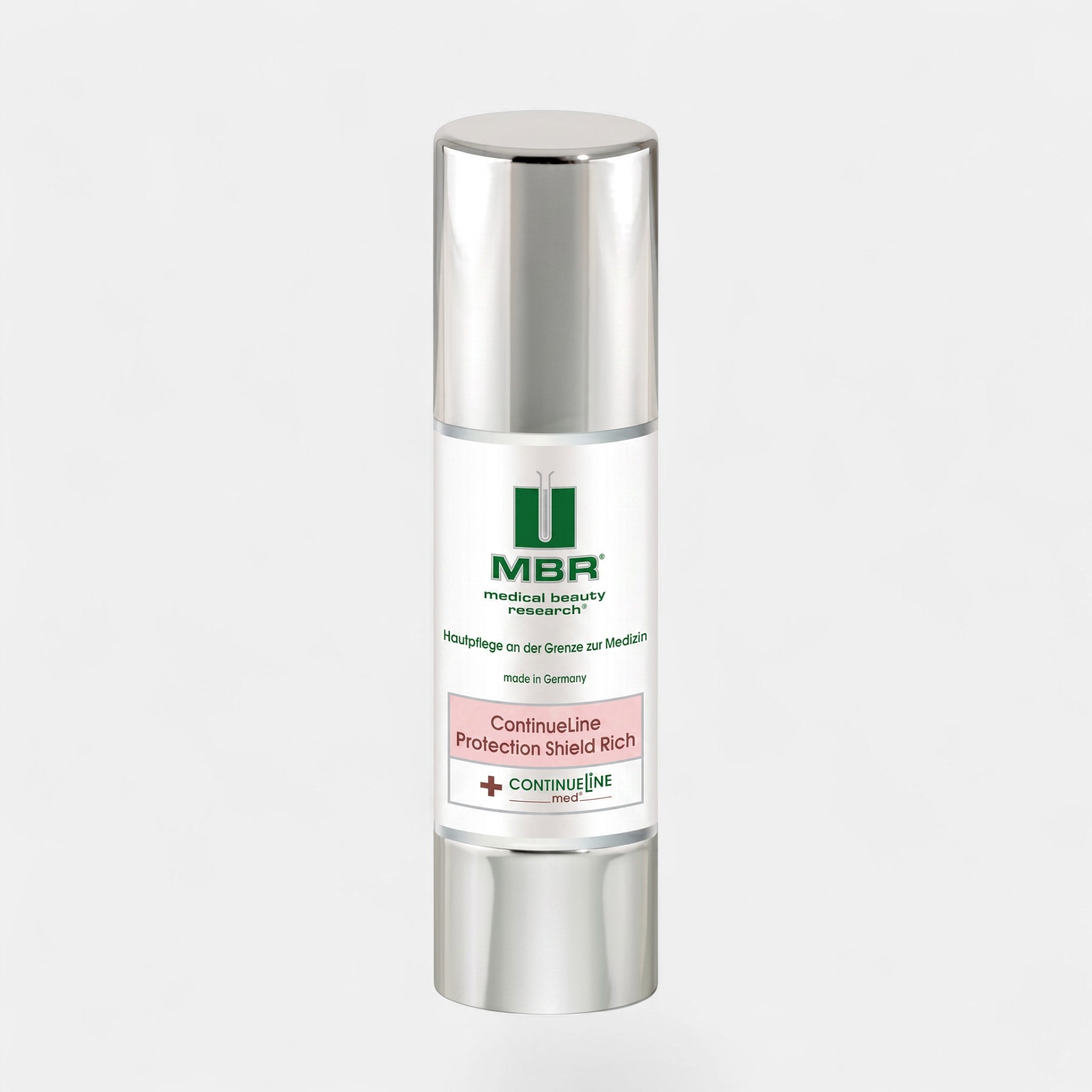 Shop Rescue Spa MBR ContinueLine Protection Shield Rich moisturizing face cream in a 50ml silver pump bottle