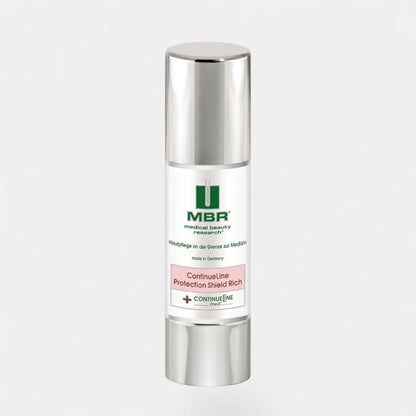 Shop Rescue Spa MBR ContinueLine Protection Shield Rich moisturizing face cream in a 50ml silver pump bottle