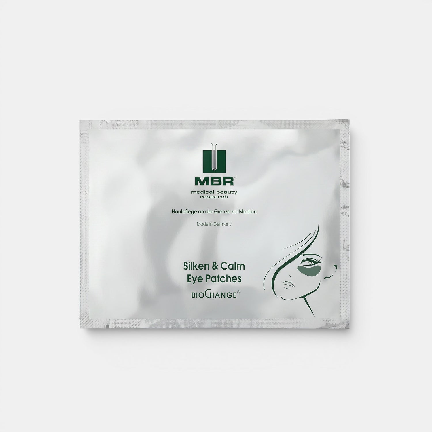 Shop Rescue Spa MBR Silken &amp; Calm Eye Patches in silver sachet for soothing and hydrating sensitive eye skin