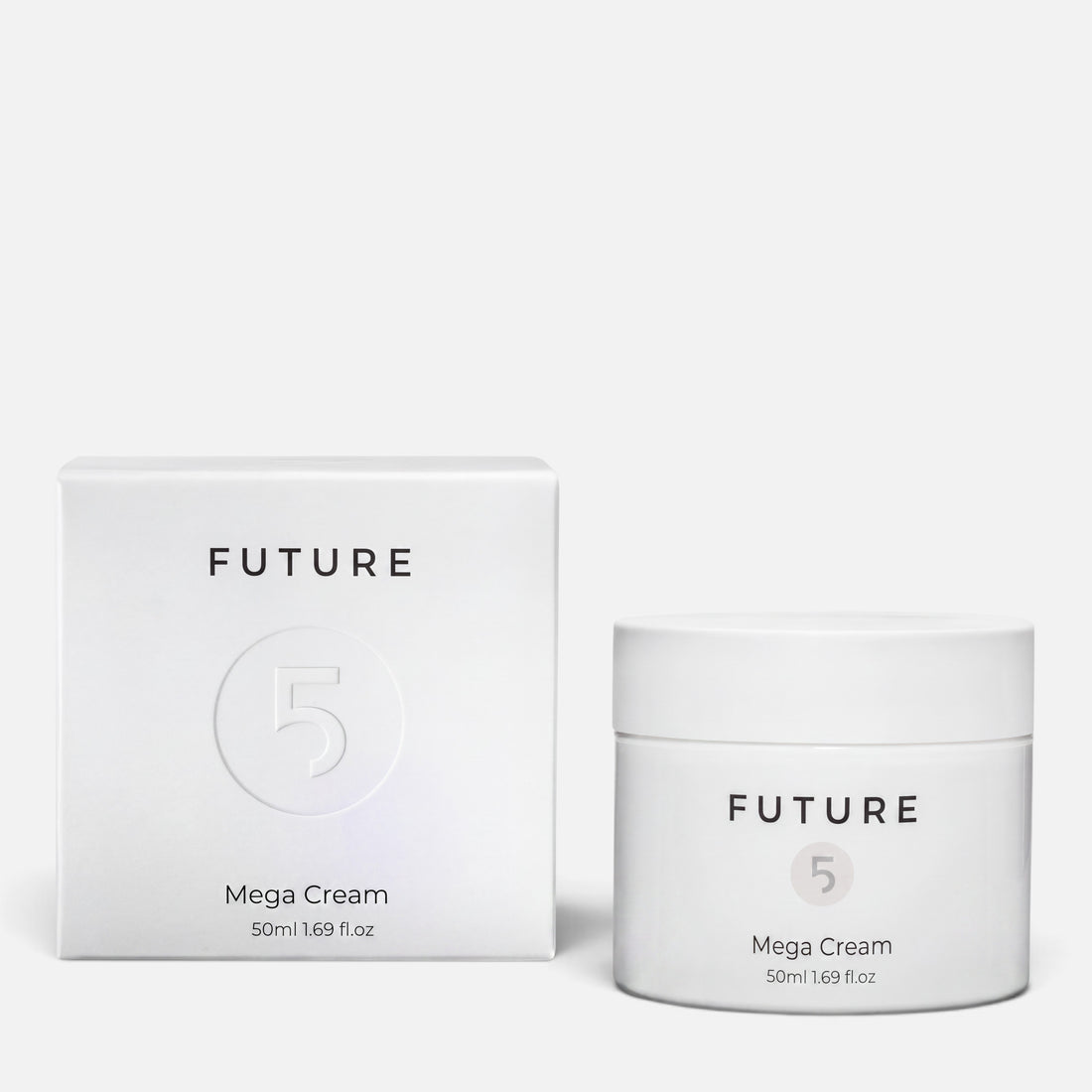 Shop Rescue Spa Mega Cream 50ml moisturizer in a white jar and matching box for anti-aging and skin hydration.