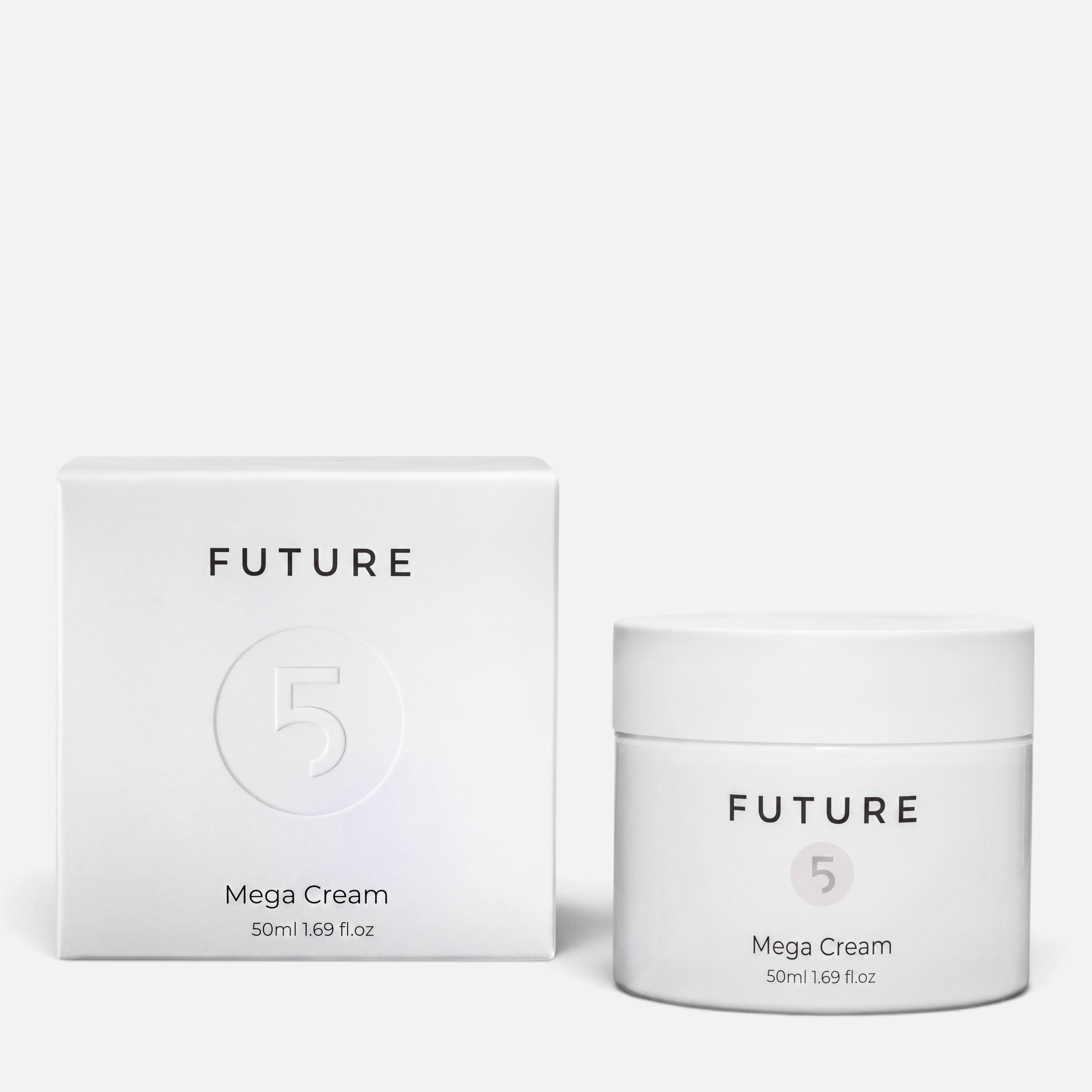 Shop Rescue Spa Mega Cream 50ml moisturizer in a white jar and matching box for anti-aging and skin hydration.